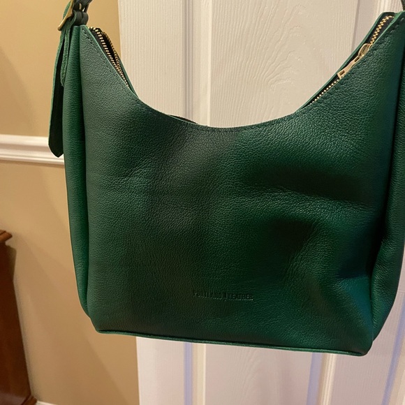 Portland Leather ASPEN SHOULDER BAG in Bacalar Green Medium NEW - Picture 8 of 8